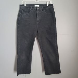 LOFT Slim Pockets High Waist Straight Crop Jeans. Size: 28/6